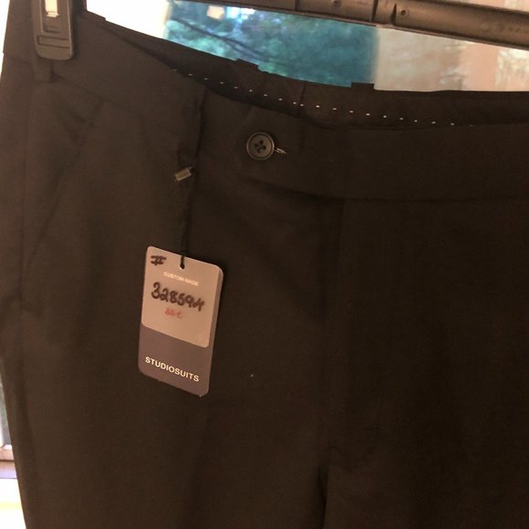 Black Merino Wool Pants (NWT) - Picture 1 of 6